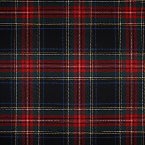 Black Stewart Worsted Tartan