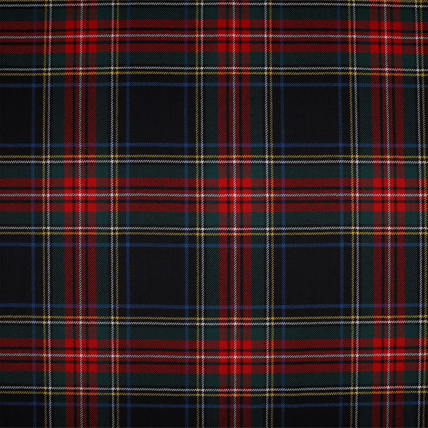 Black Stewart Worsted Tartan