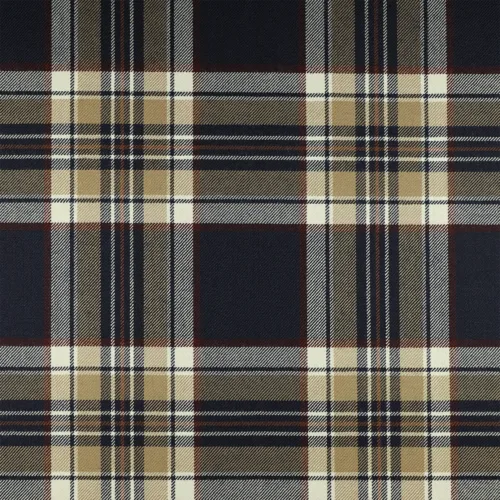 Navy Stewart Worsted Tartan