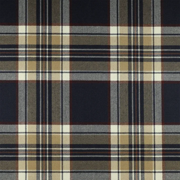 Navy Stewart Worsted Tartan