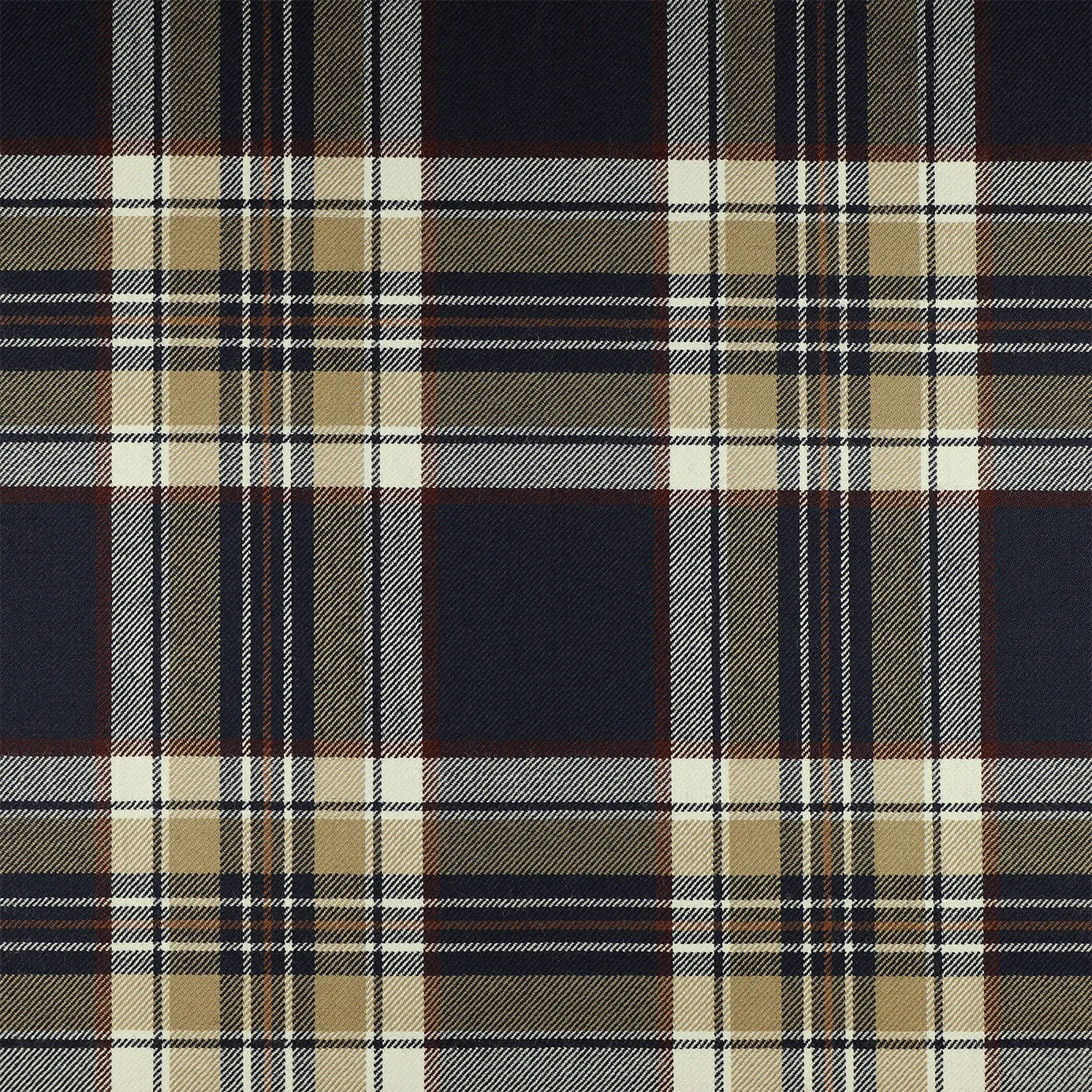 Navy Stewart Worsted Tartan