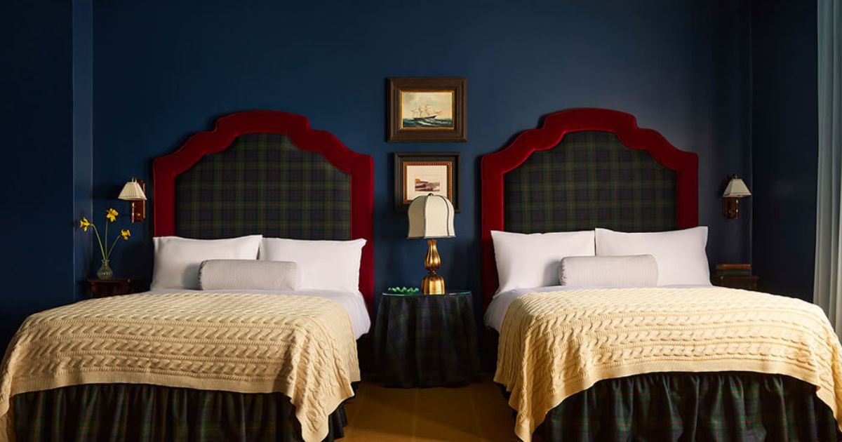 Portrush Adelphi Image 3 Portrush Adelphi Twin Bedroom MOON fabric headboard
